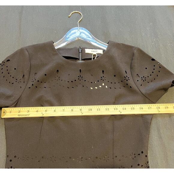 Likely Black Mini Dress Short Sleeve Cutout Bodycon Cocktail Party Career - Picture 8 of 9